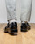 Marco Di Milano Men’s Black Ostrich Leg Double Monk Strap Shoe NAPOLI