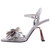 Lady Couture Lust Silver Rhinestone Petal Slingback Heels