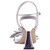 Lady Couture Lust Silver Rhinestone Petal Slingback Heels