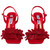 Lady Couture Lust Red Rhinestone Strappy Slingback Heels
