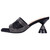 Lady Couture Fontana Women's Black Block Heel Wide Vamp Mules