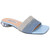 Lady Couture Women's Amazing Blue Multi Metallic Rhinestone Strap Slide Sandals