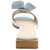 Lady Couture Women's Blossom Blue Leather Slide Sandals