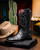 Marco Di Milano Men’s Black Full-Quill Ostrich Western Boot ALABAMA