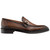MEZLAN Men's Hand Burnished Patina Calfskin Chocolate Loafer Barsotti