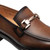 MEZLAN Men's Hand Burnished Patina Calfskin Chocolate Loafer Barsotti