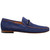 MEZLAN Men's Perforated Suede Blue Moccasin Loafer Tarraco