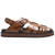 Men's Stacy Adams Largo slingback buckle sandal in cognac with burnished smooth man-made upper.