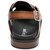 Men's cognac summer sandal by Stacy Adams featuring a slingback buckle closure and lightweight construction.