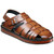 Luxury men's cognac slingback sandal by Stacy Adams with a burnished man-made upper and open-back design.