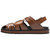 Stacy Adams Largo casual men's sandal in cognac with durable man-made outsole and cushioned comfort.