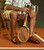 Cognac Stacy Adams Largo men's open-toe slingback sandal featuring an adjustable buckle strap.