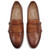 DUCA Men's Rimini Cognac Round Toe Calf Leather Loafers