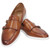 DUCA Men's Rimini Cognac Round Toe Calf Leather Loafers
