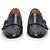 DUCA Men's Navy Round Toe Calf Leather Loafers Rimini