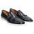 DUCA Men's Navy Round Toe Calf Leather Loafers Rimini