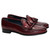 DUCA Adam wine leather dress shoes handcrafted in Italy with a refined design and leather rubber combination sole.