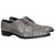 Grey Italian calf leather Oxford shoes