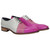 Pink combo leather spectator shoes side view