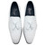 Handcrafted Italian white leather loafers