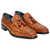 Men's cognac Italian tassel loafers by DUCA