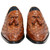 Handcrafted Italian cognac leather loafers