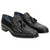 Men's black Italian tassel loafers by DUCA