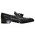 DUCA Tirrenea black woven leather loafers