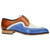 DUCA Velletri blue combo Italian leather shoes
