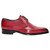 Side profile of Antique Red Italian calf leather Derby shoes