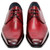Handcrafted Italian calf leather detail on Duca Sermoneta Derby shoes