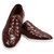 Duca Men's Rivoli Marrone Round Toe Calf Weave Leather Loafers