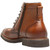 Cognac leather dress boots with brogue detail
