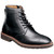 Men's black leather wingtip boots by Florsheim