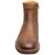 Florsheim Redford men's brown leather plain toe side zip boot, front view