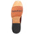 Dan Post Ardor brass ostrich boot outsole view showing rubber and leather sole