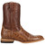 Dan Post Ardor tobacco ostrich boot, side angle showing roper silhouette