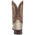 Dan Post Brutus python boot, back view showing stockman heel