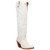 Dan Post Blissful Beauty women's tall white leather western boot, 45 degree angle view