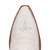 Close-up of Dan Post Blissful Beauty boot snip toe and white leather detail