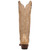Dan Post Maravilla women's tan ostrich boot back view showing 16 inch shaft and western heel