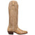 Dan Post Maravilla women's tan ostrich boot side view showing 16 inch shaft and western heel