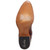 Dan Post Juni women's red leather boot back view showing 12 inch shaft and cowboy heel