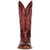 Dan Post Juni women's red leather boot front view showing 12 inch shaft and cowboy heel