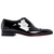 Corrente Men's Patent Leather Cap-Toe Oxford in Black – side view