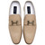Corrente Men's Vita Calf Skin H-Buckle Mule in Beige – top view of vamp