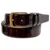 Corrente Men's Vita Calf Skin Belt in Burgundy – buckle detail