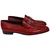 Corrente Men's Vita Calf Skin H-Buckle Loafer in Red – side pair view
