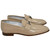 Corrente Men's Vita Calf Skin H-Buckle Loafer in Beige – side pair view