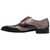 Stacy Adams Tristano oxford in Burgundy Multi, three-quarter view showing the exotic print leather detail